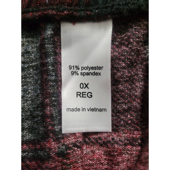 NWT Maurices Soft Jogger Pants Red Black Buffalo Plaid pull on Plus Size 0x - Picture 6 of 8